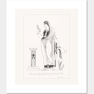 Grecian lady Performing Funeral Rites Posters and Art